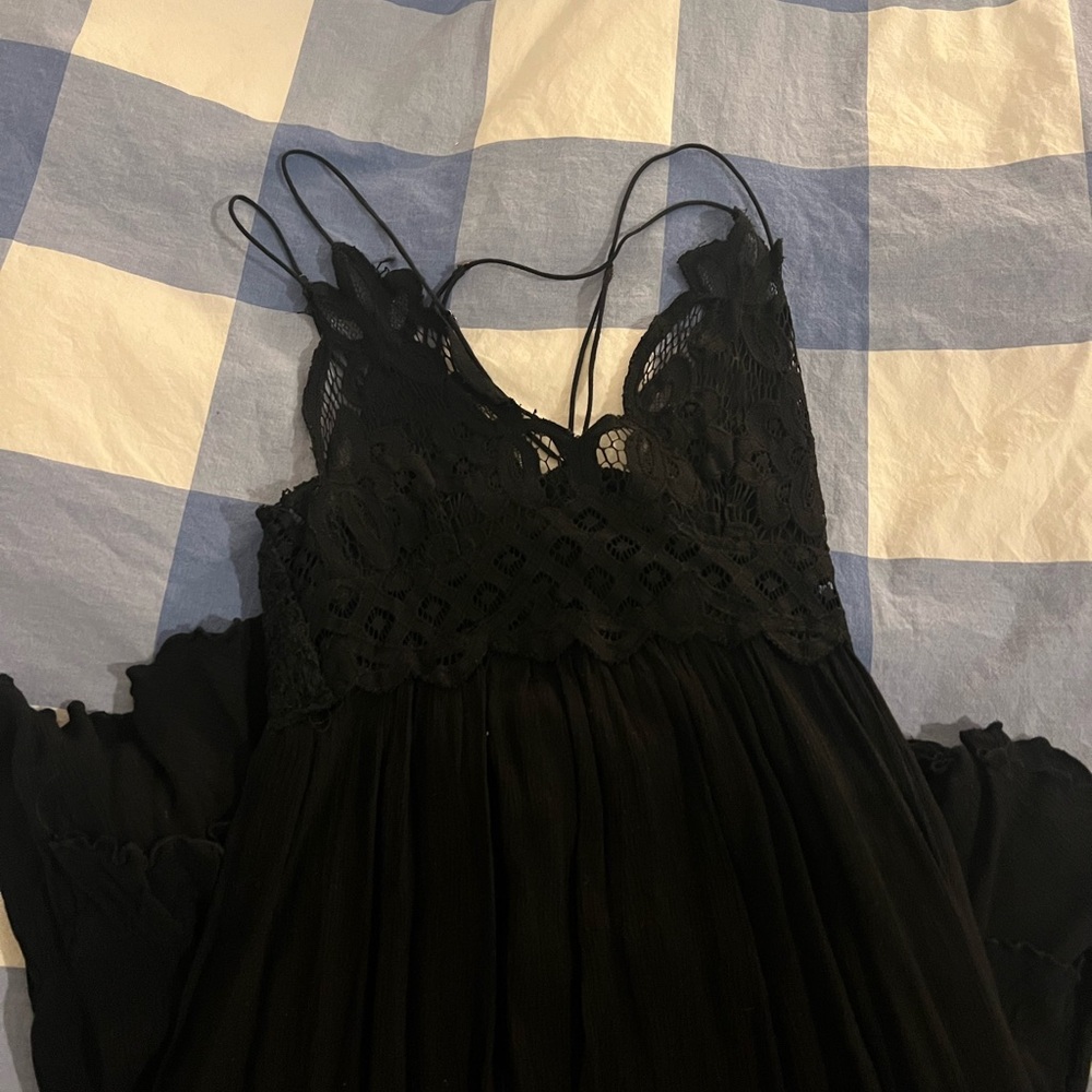 Free People Black Lace Dress